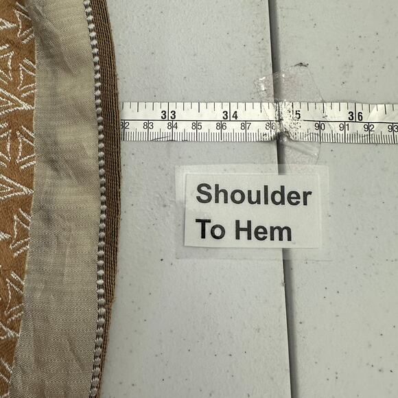 Maggie Barnes Womens Jacket Size 1X Brown Boho Southwest Tribal Print Artsy - Picture 6 of 7